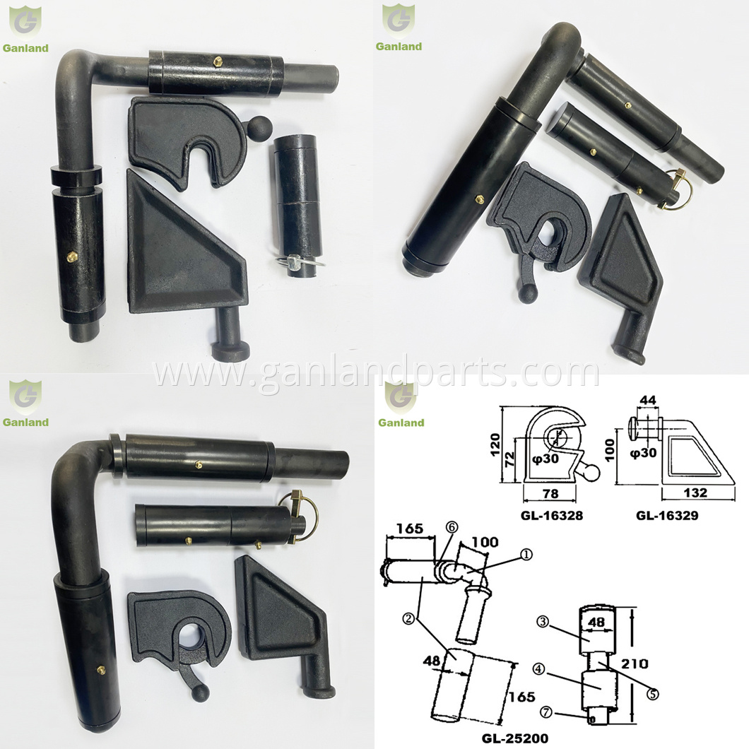 Tipper Truck Tailgate Swing Hinge Kit 27mm Shank China Tipper Truck Tailgate Swing Hinge Kit 27mm Shank China
